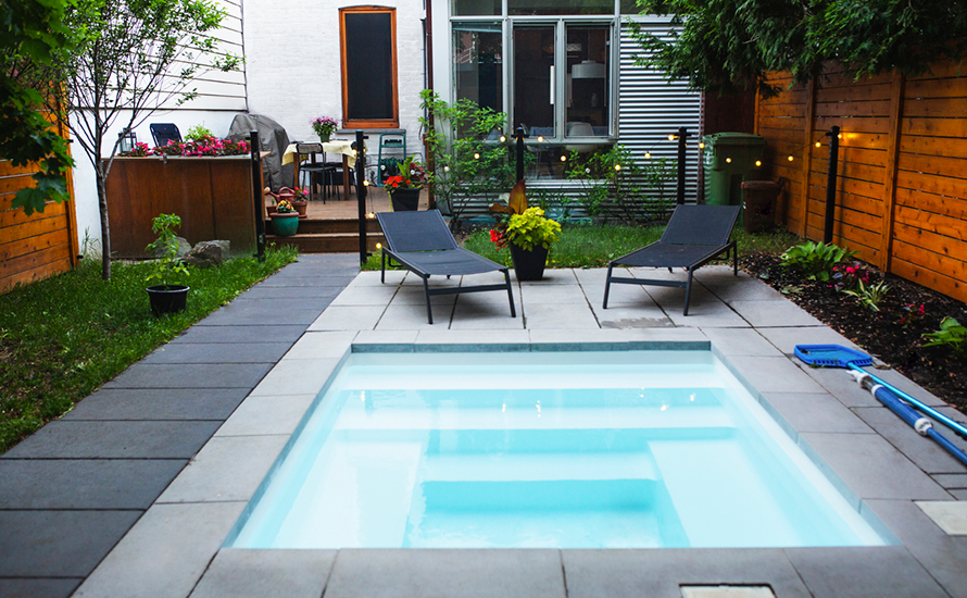 Piscina en una casa